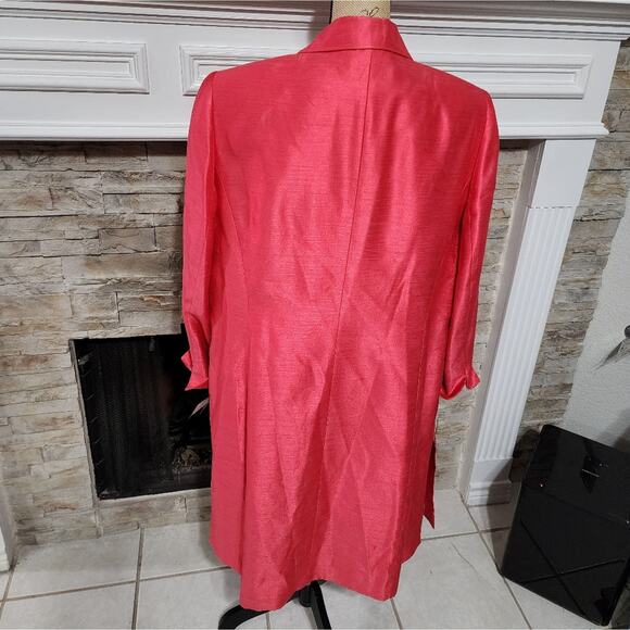 Le Suit Coral Suit De Jour Jacket and Sheath Dress Plus Size 20W New MSRP $248 - Picture 3 of 13